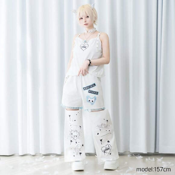 NEW ACDC RAG - Baby Punk Angel Punk Detachable Cargo Pants - Picture 8 of 9